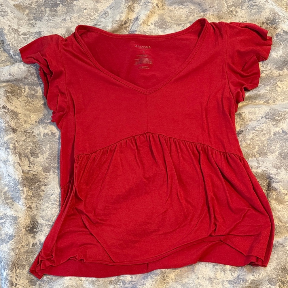 Arizona Jean Company Vivid Red Blouse